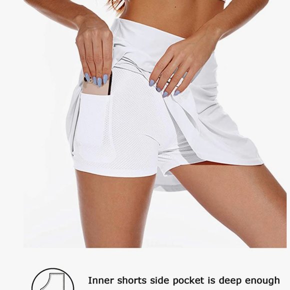XIEERDUO Women's Athletic Tennis Golf Skirts with Pockets Size Medium - Picture 5 of 8
